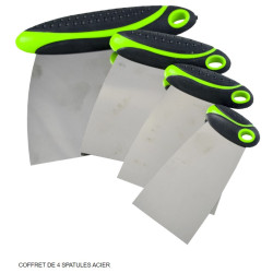 COFFRET DE 4 SPATULES ACIER