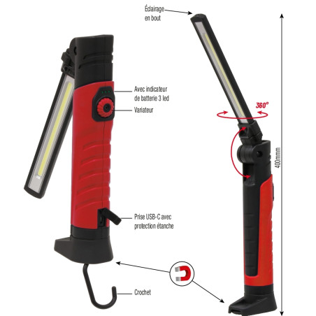 Baladeuse d'atelier LED 700
